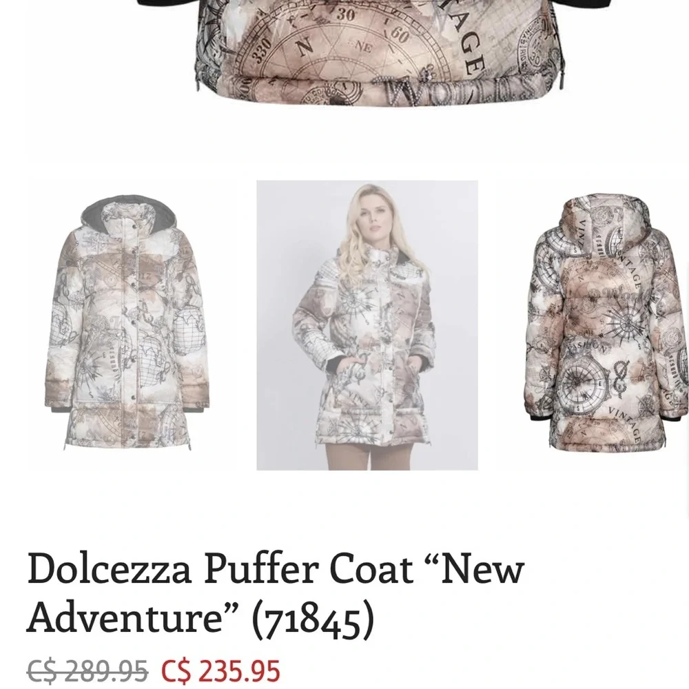 DOLCEZZA Women's Brown and White Printed Jacket NWT size S - Picture 5 of 12